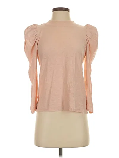 Pre-owned Nation Ltd Short Sleeve Turtleneck In Tan