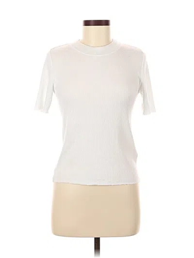 Pre-owned Nation Ltd Short Sleeve Turtleneck In White