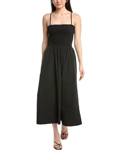 Nation Ltd Sibelle Smocked Midi Dress In Black