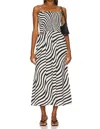 Nation Ltd Sibelle Smocked Midi Dress In Swirl Print In Multi