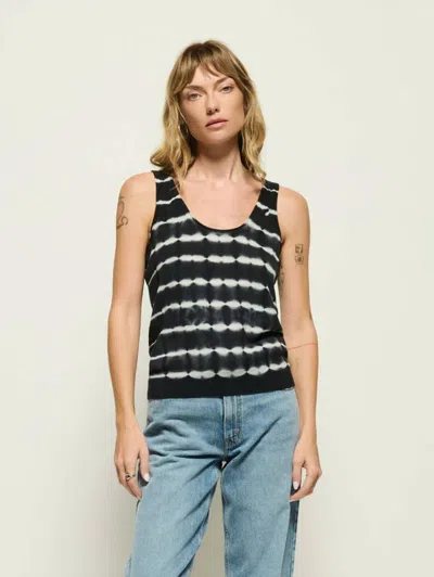 Nation Ltd Sienna Sweater Tank In Tie Dye Stripe In Black