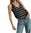 Nation Ltd Sienna Tie Dye Stripe Tank In Multi