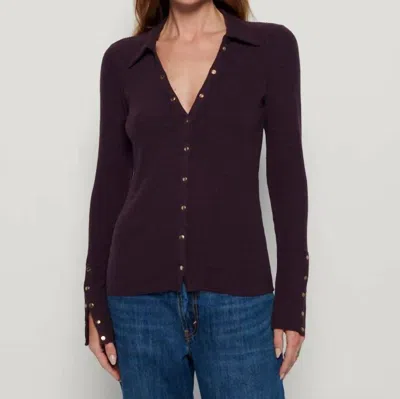 Nation Ltd Skylar Snapped Up Sweater In Fig Jam In Red