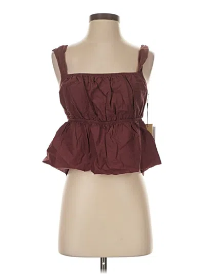 Pre-owned Nation Ltd Sleeveless Blouse In Burgundy