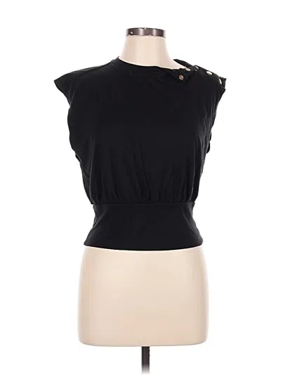 Pre-owned Nation Ltd Sleeveless Top Black One Shoulder Neckline Tops