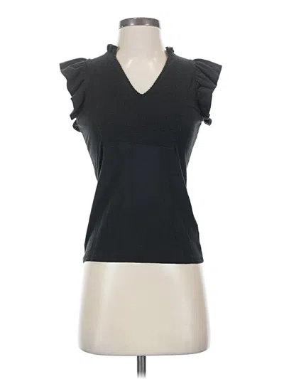 Pre-owned Nation Ltd Sleeveless Top Black V Neck Tops