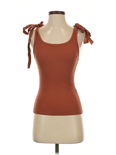 Pre-owned Nation Ltd Sleeveless Top Brown Scoop Neck Tops