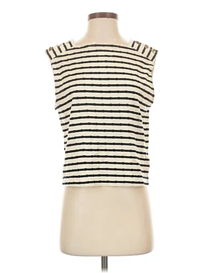 Pre-owned Nation Ltd Sleeveless Top Ivory Boatneck Tops