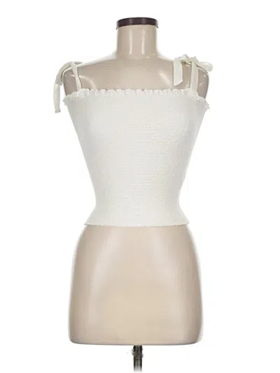Pre-owned Nation Ltd Sleeveless Top Ivory Strapless Neckline Tops