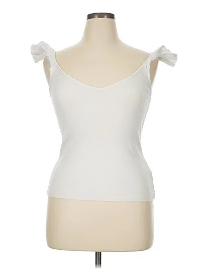 Pre-owned Nation Ltd Sleeveless Top Ivory Sweetheart Neckline Tops