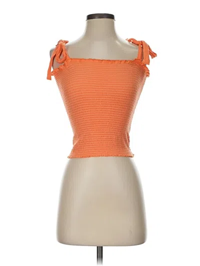 Pre-owned Nation Ltd Sleeveless Top Orange Sweetheart Neckline Tops
