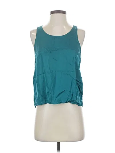 Pre-owned Nation Ltd Sleeveless Top Teal Halter Neckline Tops In Blue