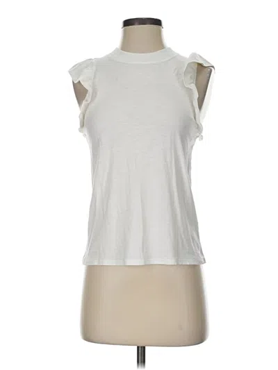 Pre-owned Nation Ltd Sleeveless Top White High Neck Tops