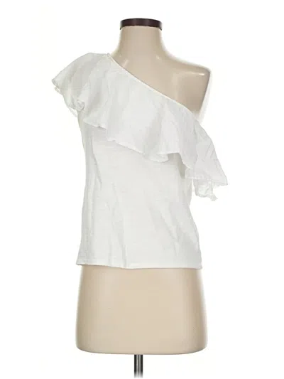 Pre-owned Nation Ltd Sleeveless Top White One Shoulder Neckline Tops