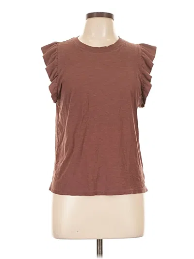 Pre-owned Nation Ltd Sleeveless T-shirt In Brown