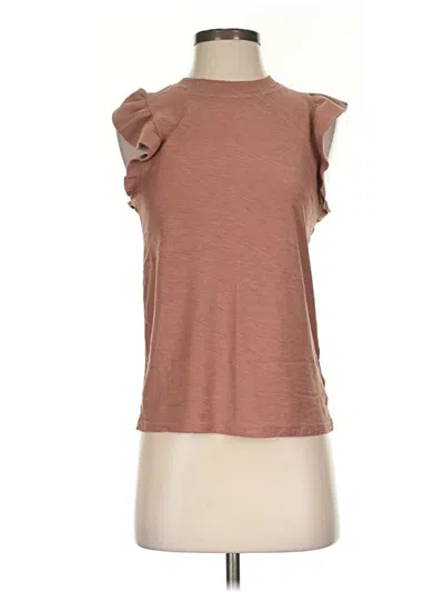 Pre-owned Nation Ltd Sleeveless T-shirt In Brown