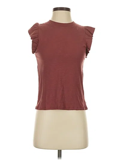 Pre-owned Nation Ltd Sleeveless T-shirt In Brown