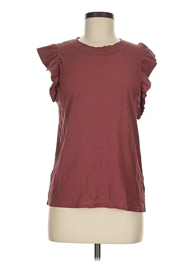 Pre-owned Nation Ltd Sleeveless T-shirt In Burgundy
