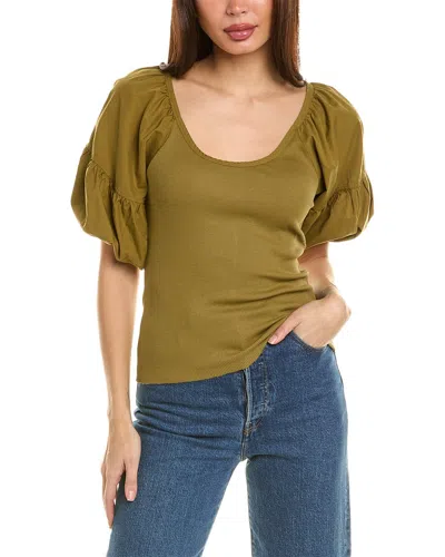 Nation Ltd Sonora Seamed Combo Top In Green