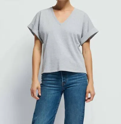 Nation Ltd Stevie V Neck Top In Grey In Gray