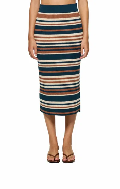 Nation Ltd Tallulah Skirt In Ojai Stripe In Multi