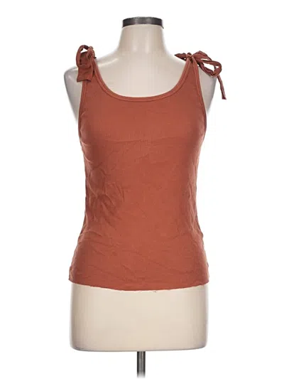 Pre-owned Nation Ltd Tank Top Brown Halter Neckline Tops