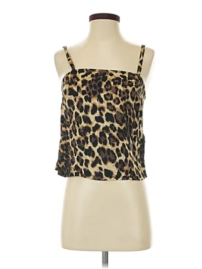 Pre-owned Nation Ltd Tank Top Brown Strapless Neckline Tops