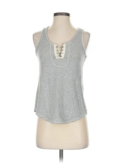 Pre-owned Nation Ltd Tank Top Gray Halter Neckline Tops