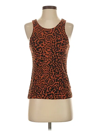 Pre-owned Nation Ltd Tank Top Orange Halter Neckline Tops