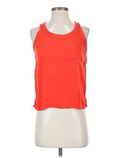 Pre-owned Nation Ltd Tank Top Orange Halter Neckline Tops