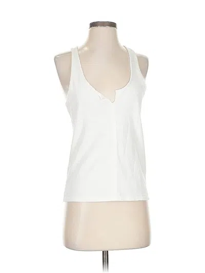 Pre-owned Nation Ltd Tank Top White Plunge Neckline Tops