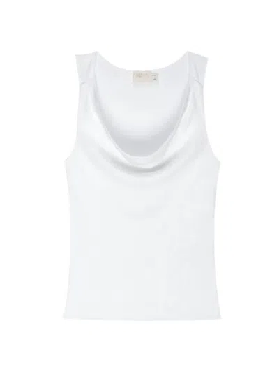 Nation Ltd Tarin Racerback Cowl Tank Top In White