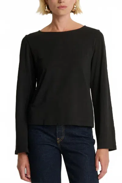 Nation Ltd Tavin Tie Back Top In Jet Black