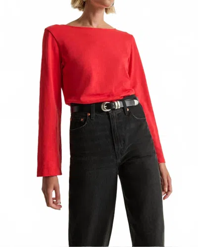 Nation Ltd Tavin Tie Back Top In Poinsettia In Brown