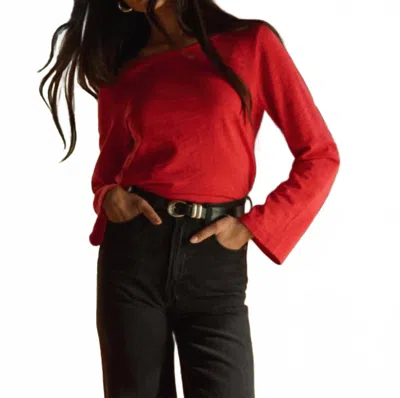 Nation Ltd Tavin Tie Back Top In Red