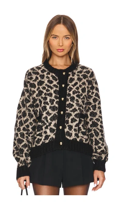 Nation Ltd Tessa Jacquard Cardigan In Black