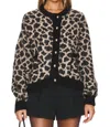 Nation Ltd Tessa Cardigan In Animal Jacquard In Black