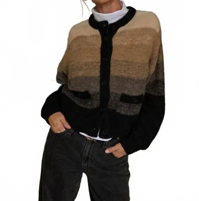 Nation Ltd Tessa Ombre Cardigan In Machiatto Ombre In Brown