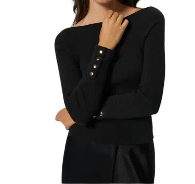 Nation Ltd Val Off The Shoulder Top In Jet Black