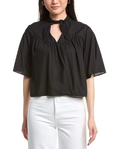 Nation Ltd Valerie Tie Neck Top In Animal Print