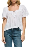 Nation Ltd Vanity Ladder Stitch Inset Cotton Top