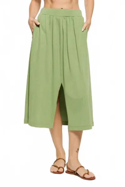 Nation Ltd Vida Midi Skirt In Loden In Green