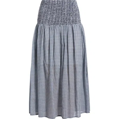 Nation Ltd Vida Tiered Smocked Waist Skirt In Night Sky Stripe