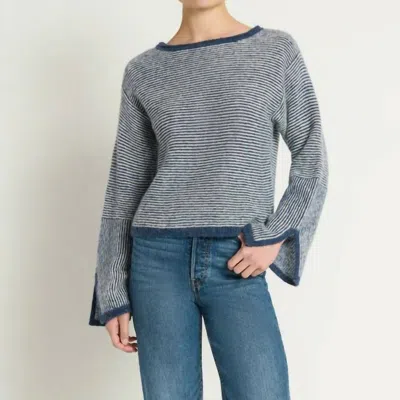 Nation Ltd Willow Sweater In Greenwich Navy Stripe In Gray