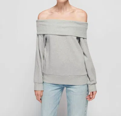 Nation Ltd Women's Barbie Off The Shoulder Top In Heather Grey In Gray