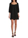 Nation Ltd Women's Carter Squareneck Mini Dress In Black