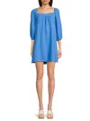 Nation Ltd Carter Square Neck Mini Dress In Lapis