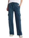 Nation Ltd Casey Wide Leg Cargo Sweatpants In Blue