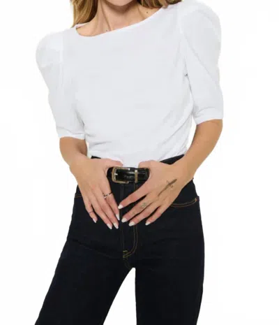 Nation Ltd Women's Emery Boat Neck Top In White
