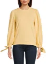 Nation Ltd Women's Isabella Tie Cuff Sweatshirt In Yellow